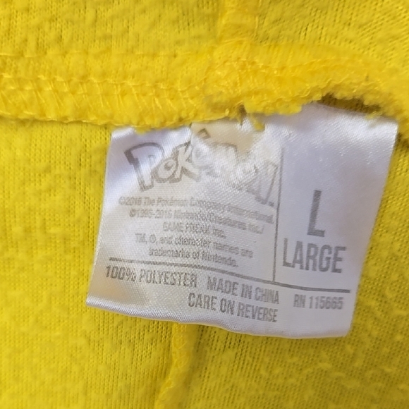 Pikachu Yellow Hooded Onesie - Picture 2 of 4